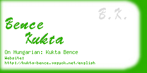 bence kukta business card